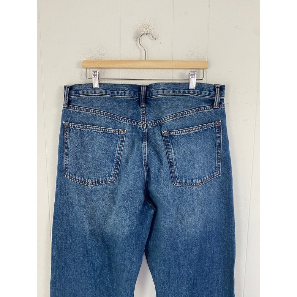 NWT Gap 90s Loose Fit Jeans Mens 36x32 Dark Wash 100% Cotton Button Fly - Picture 9 of 11